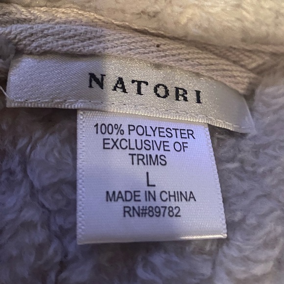Natori Grey Geo Plush Robe NWT - Picture 7 of 8
